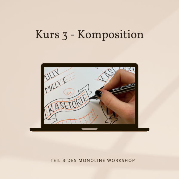 Monoline Lettering Komposition Kurs